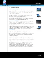 Preview for 1 page of Sony VAIO VGN-AR830E Specifications