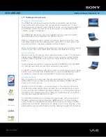 Sony VAIO VGN-AR840E Specifications preview