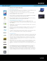 Preview for 1 page of Sony VAIO VGN-AW230J/B Specifications