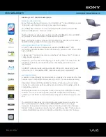 Sony VAIO VGN-AW230J/H Specifications preview