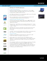 Preview for 1 page of Sony VAIO VGN-AW235J/B Specifications