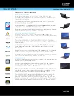 Preview for 1 page of Sony VAIO VGN-AW270Y/Q Specifications