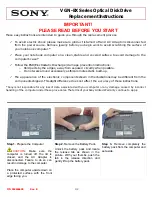 Sony Vaio VGN-BX Series Replacement Instructions preview