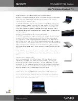 Sony VAIO VGN-BX570B Series Specification Sheet preview