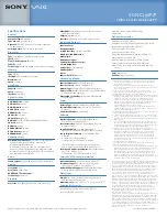 Preview for 2 page of Sony VAIO VGN-C190P/P Specifications