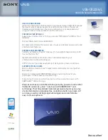 Sony VAIO VGN-CR225E/L Specifications preview