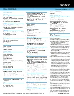 Preview for 2 page of Sony VAIO VGN-CR305E/R Specifications