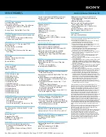 Preview for 2 page of Sony VAIO VGN-CR320E/L Specifications