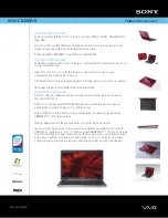 Sony VAIO VGN-CR320E/R Specifications preview