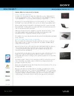 Preview for 1 page of Sony VAIO VGN-CR410E/T Specifications