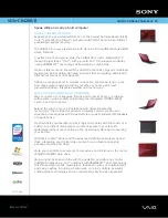 Preview for 1 page of Sony VAIO VGN-CR420E/R Specifications