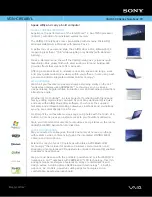 Sony VAIO VGN-CR510E/L Specifications preview