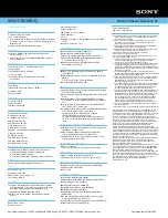 Preview for 2 page of Sony VAIO VGN-CR510E/Q Specifications