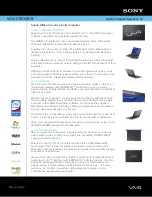 Sony Vaio VGN-CR515E Specifications preview