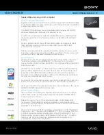 Sony VAIO VGN-CR525E/B Specifications preview