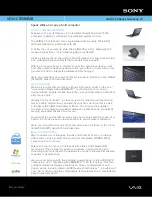 Preview for 1 page of Sony VAIO VGN-CR590EAB Specifications