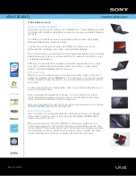 Preview for 1 page of Sony VAIO VGN-CS230J/Q Specifications