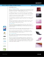 Preview for 1 page of Sony VAIO VGN-CS290 Specifications