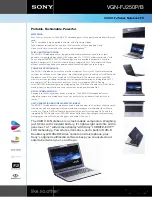 Preview for 1 page of Sony VAIO VGN-FJ250P/B Specifications