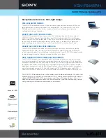 Sony VAIO VGN-FS645P Specification Sheet preview