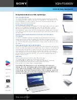 Preview for 1 page of Sony VAIO VGN-FS8900V Specifications