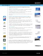 Preview for 1 page of Sony VAIO VGN-FW145E/W Specifications