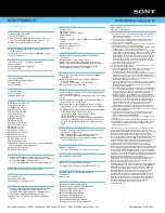 Preview for 2 page of Sony VAIO VGN-FW280J Specifications