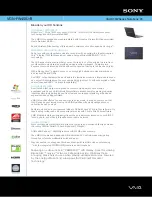 Sony VAIO VGN-FW450J/B Specifications preview