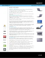 Sony VAIO VGN-FW455J/H Specifications preview