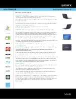 Sony VAIO VGN-FW460J/B Specifications preview