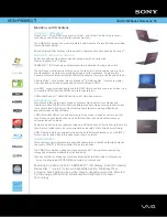 Preview for 1 page of Sony VAIO VGN-FW460J/T Specifications