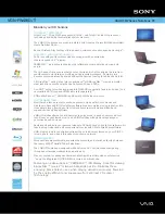 Sony VAIO VGN-FW480J/T Specifications preview