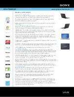 Preview for 1 page of Sony VAIO VGN-FW485J/B Specifications