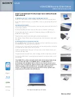 Preview for 1 page of Sony VAIO VGN-FZ290 Specification Sheet