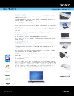 Sony VAIO VGN-FZ340 Brochure & Specs preview