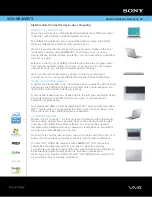 Preview for 1 page of Sony VAIO VGN-NR460E/S Specifications