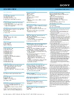 Preview for 2 page of Sony VAIO VGN-NS110E Specifications