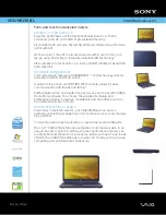 Preview for 1 page of Sony VAIO VGN-NS130E Specifications