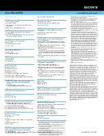 Preview for 2 page of Sony VAIO VGN-NW265F Specifications