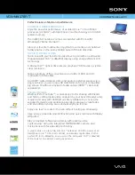 Preview for 1 page of Sony VAIO VGN-NW270T Specifications