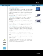 Preview for 1 page of Sony VAIO VGN-NW345G Specifications