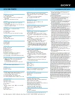 Preview for 2 page of Sony VAIO VGN-NW350F Specifications