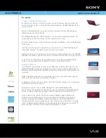 Preview for 1 page of Sony VAIO VGN-P588E Specifications