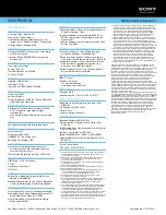 Preview for 2 page of Sony VAIO VGN-P610W Specifications