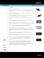 Sony VAIO VGN-P699E Specifications preview