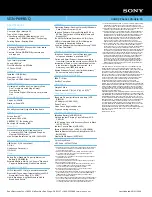 Preview for 2 page of Sony VAIO VGN-P699E Specifications