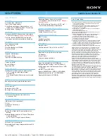 Preview for 2 page of Sony VAIO VGN-P720D Specifications