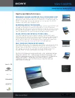 Preview for 1 page of Sony VAIO VGN-S460P Specification Sheet