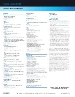 Preview for 2 page of Sony VAIO VGN-S460P Specification Sheet