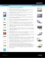 Sony VAIO VGN-SR280Y Specifications preview